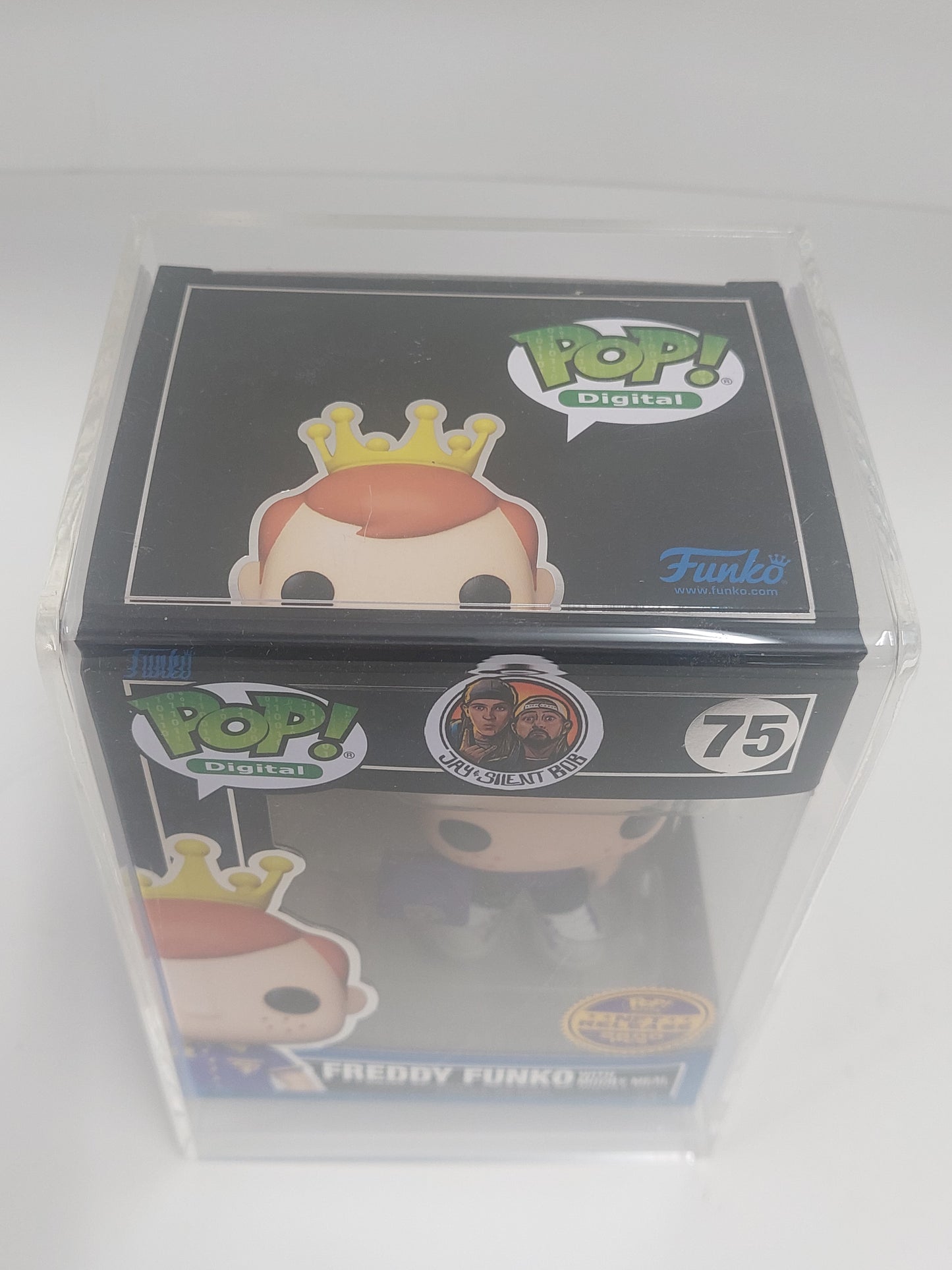 Funko POP! Digital Jay & Silent Bob Freddy Funko with Mooby Meal ROYALTY in Custom Case