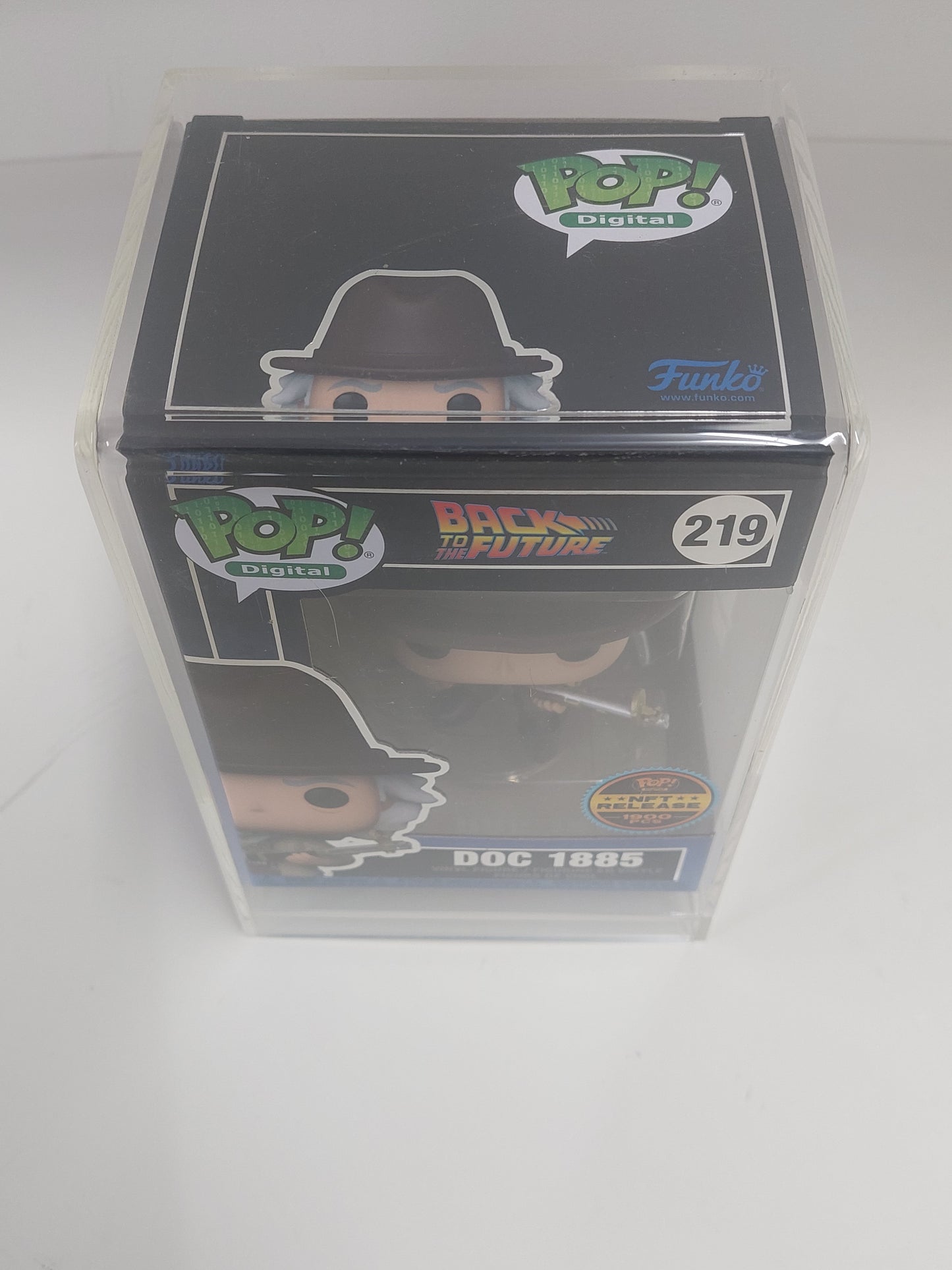 Funko Pop Digital Back to the future Doc 1885(NFT Release 1900 pc)in Custom Case