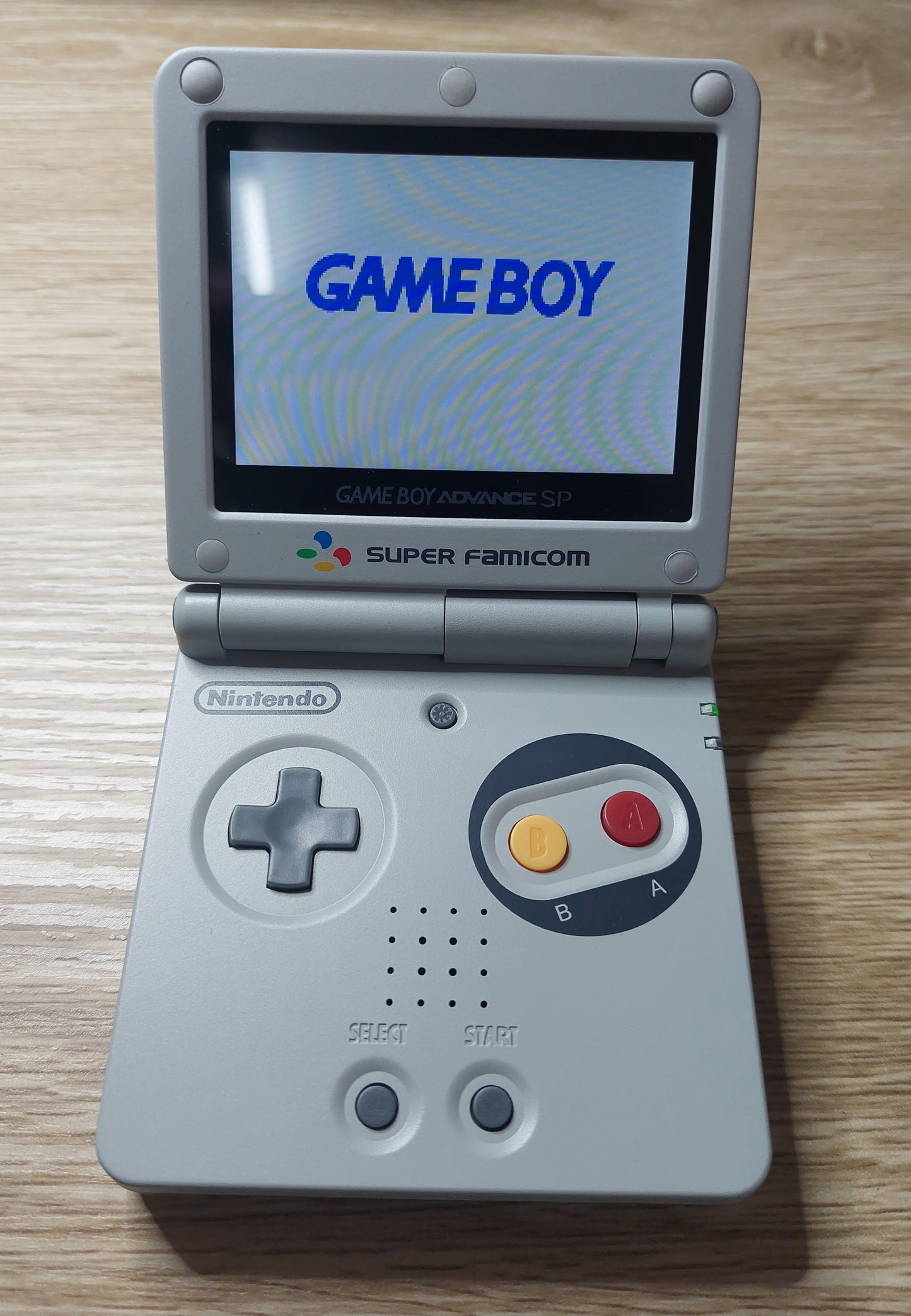 Super Famicom Gameboy Advance SP SNES With GBA SP Ips Backlit Screen Mod Inc. Charger