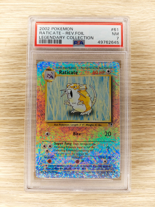 2002 Pokemon Legendary Collection #61 Raticate Reverse Foil PSA 7