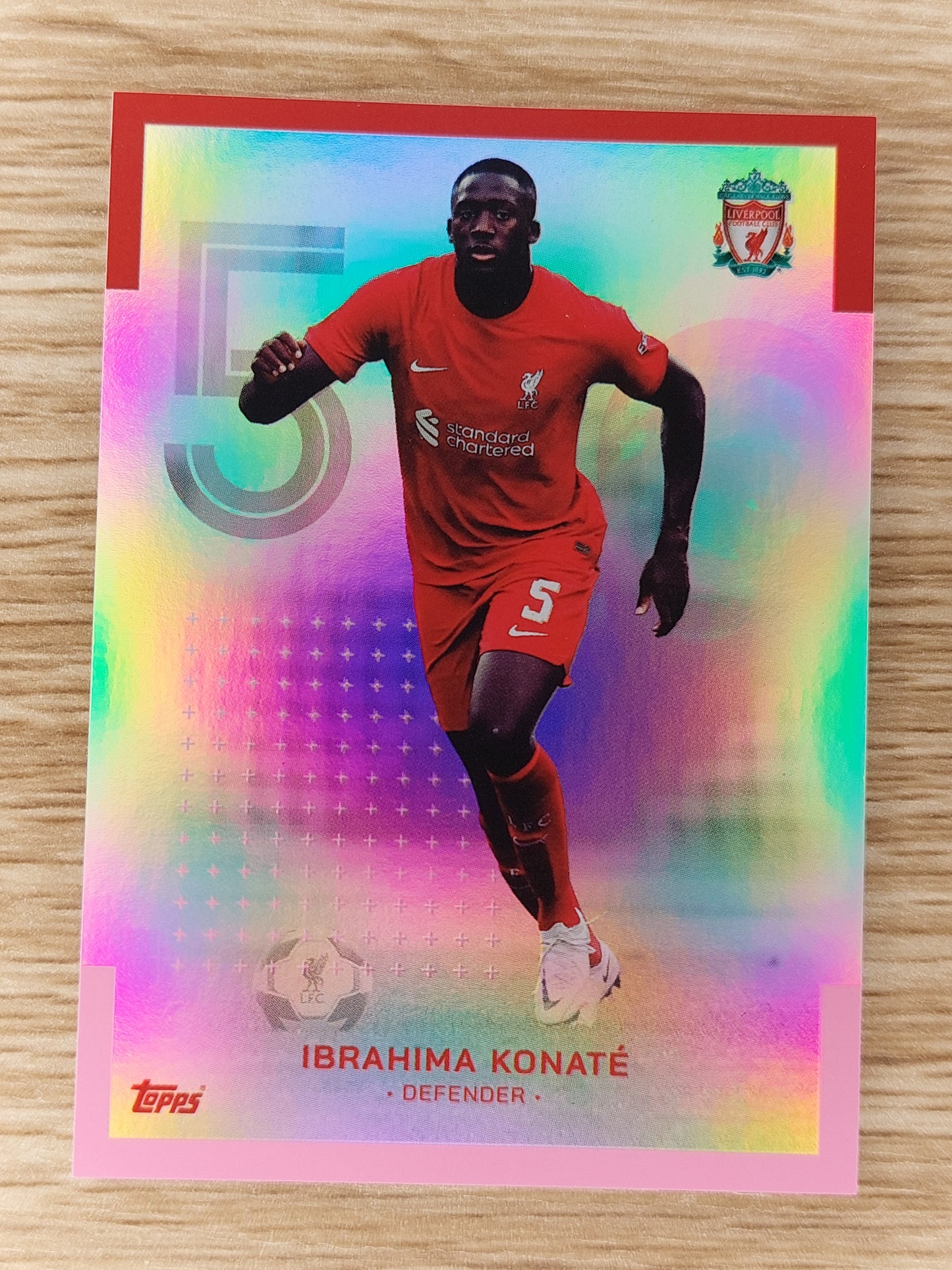 2023 Topps Liverpool Team Set Pink Ibrahima Konate 12/99