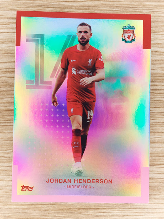 2023 Topps Liverpool Team Set Pink Jordan Henderson 03/99