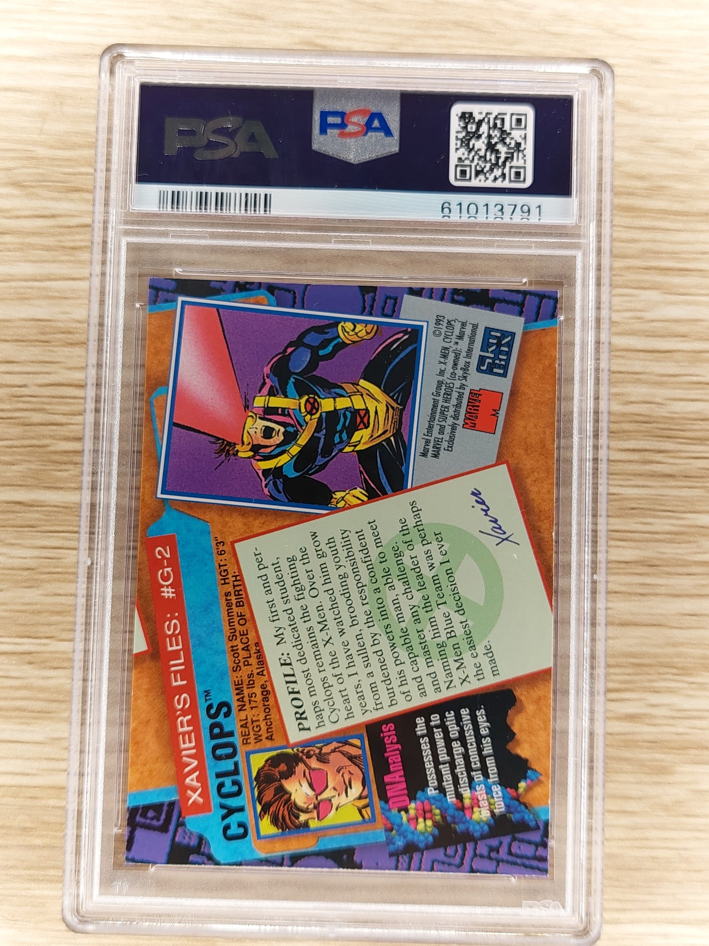 1993 Skybox X-MEN 2 Cyclops Gold Foil #G-2 PSA 9