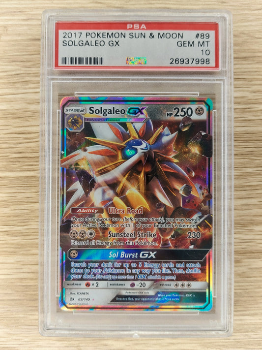 2017 Pokemon Sun & Moon 89/149 Solgaleo Gx PS 10