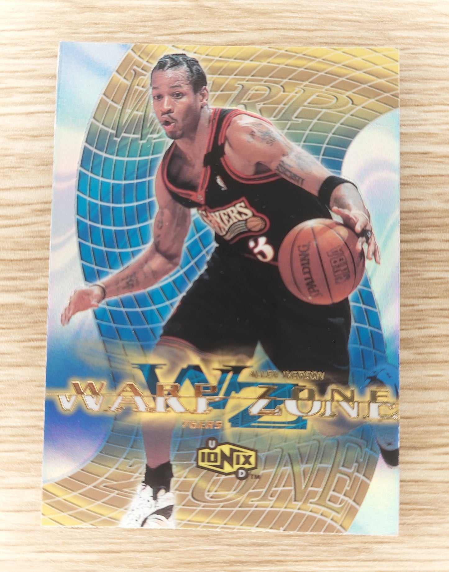 1999-00 Upper Deck Ionix Allen Iverson Warp Zone Refractor Insert Card SSP #WZ7