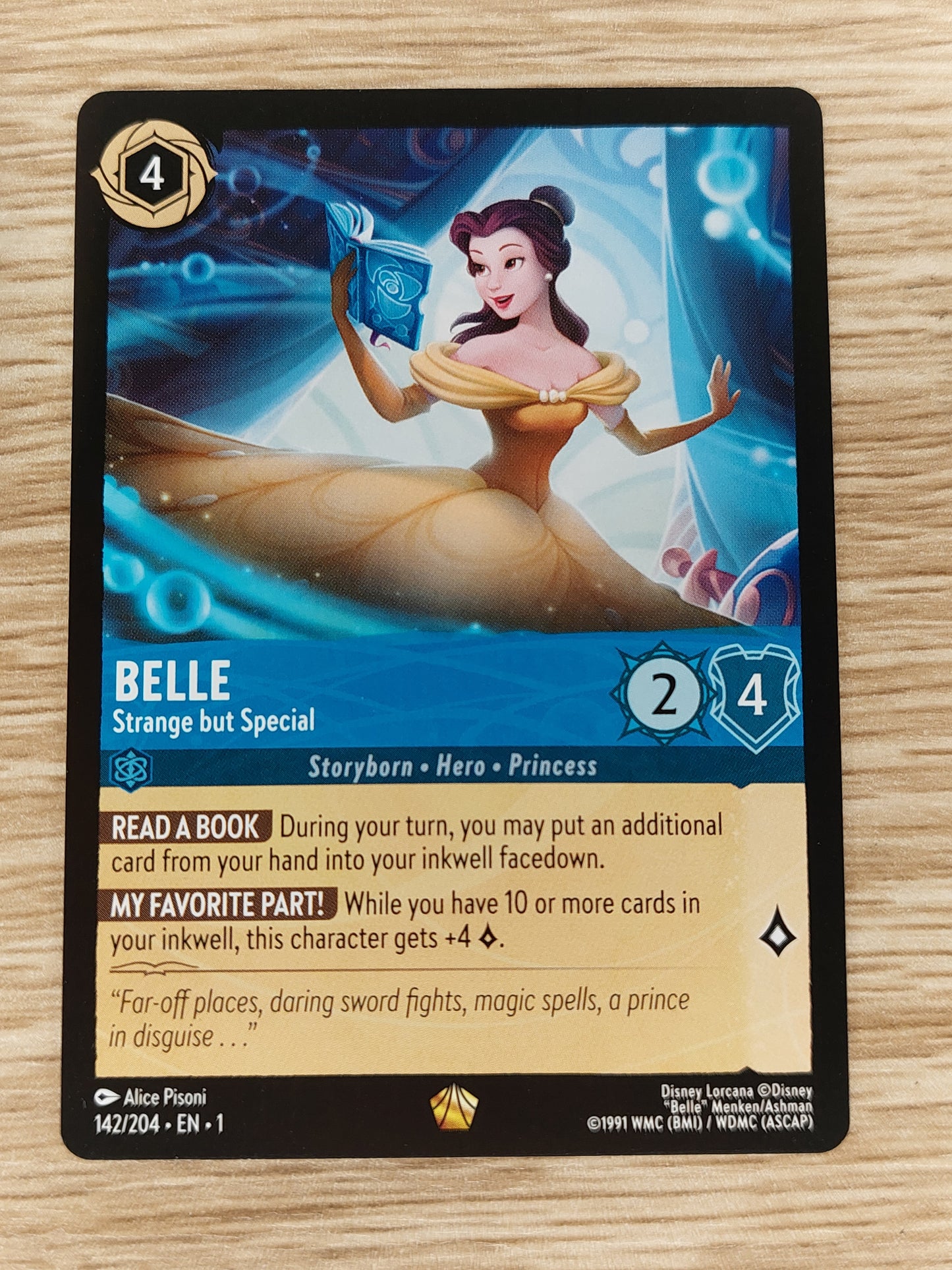 Disney Lorcana The First Chapter 142/204 Legendary Belle Strange but Special Non Holo