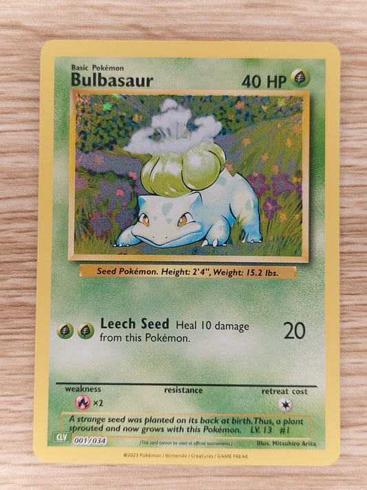 2023 Pokemon Trading Card Game Classic Collection CLV 001/034 Bulbasaur Holo