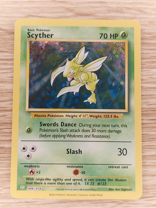 2023 Pokemon Trading Card Game Classic Collection CLV 006/034 Scyther Holo