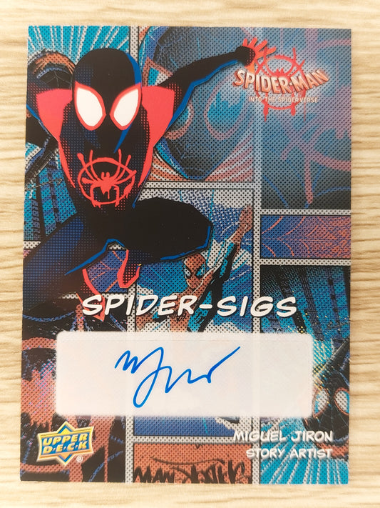 2022 Upper Deck Spiderman into the Spiderverse SSA-MJ Spider-Sigs Miguel Jiron Auto