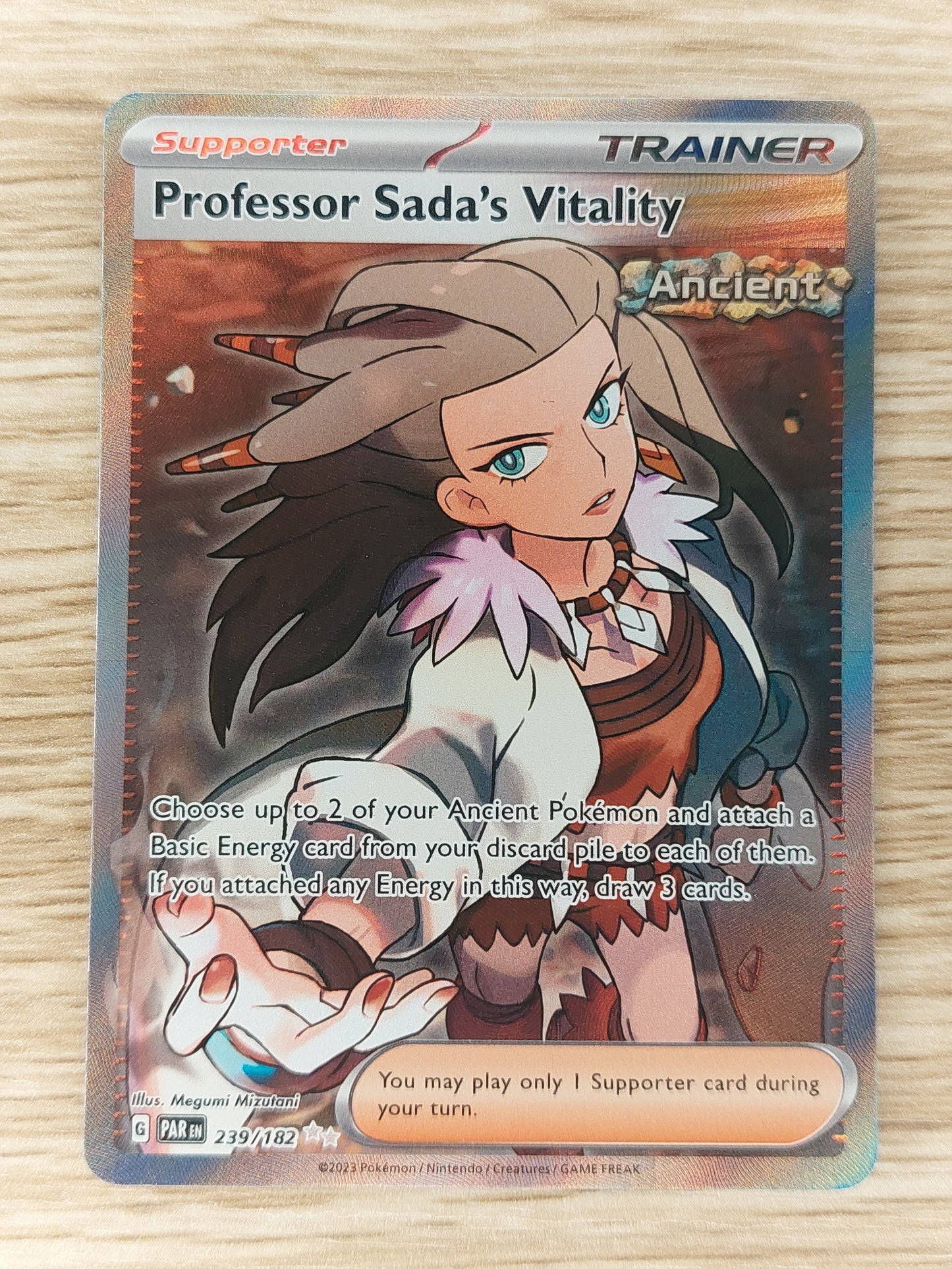 Pokemon Paradox Rift 239/182 Professor Sada's Vitality Holo Ultra Rare