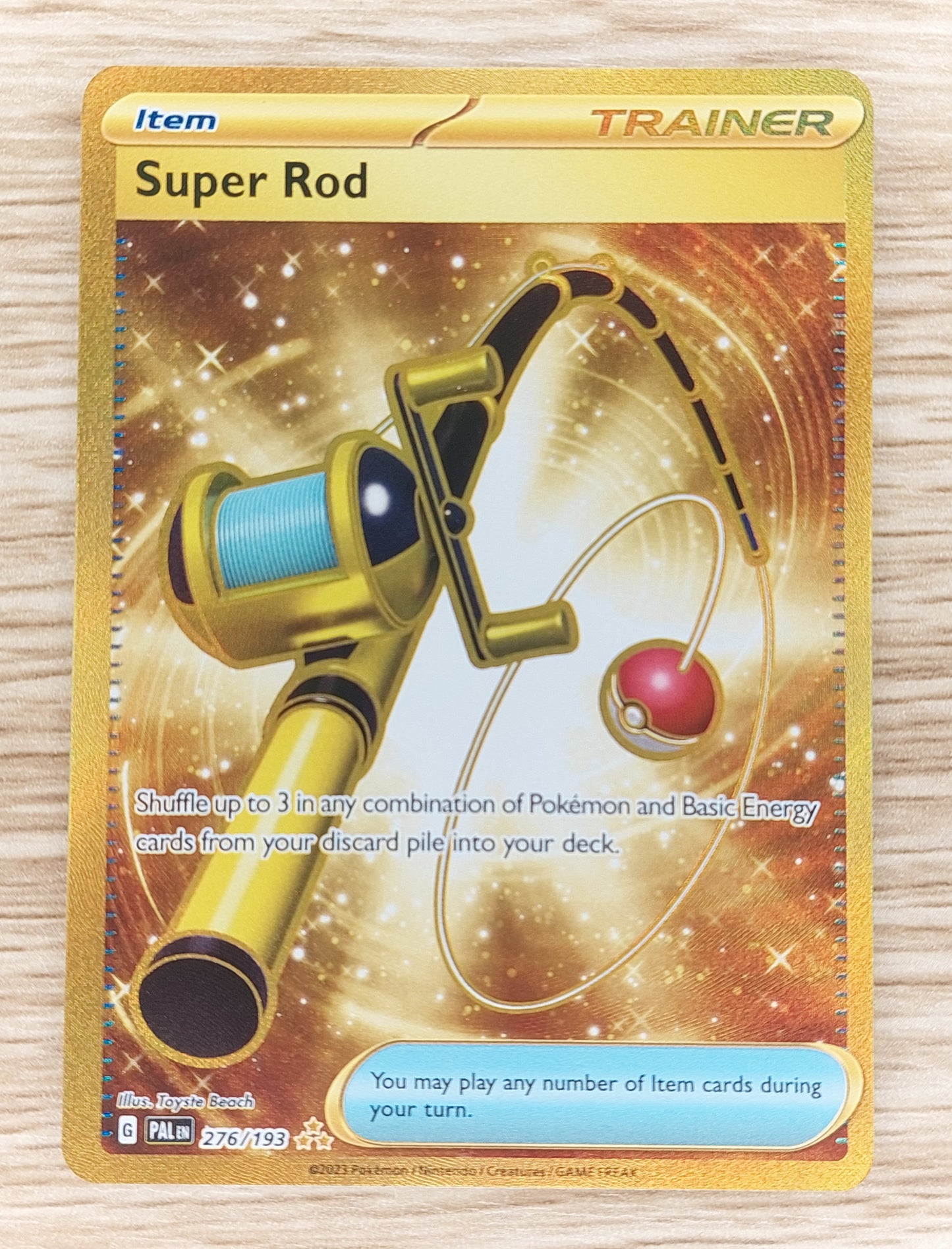 2023 Pokemon Paldea Evolved 276/193 Super Rod Gold Secret Rare