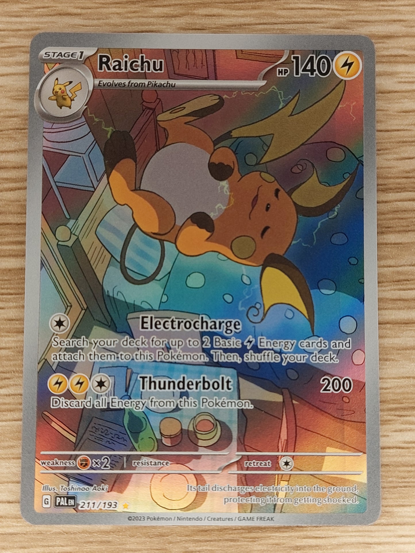 2023 Pokemon Paldea Evolved 211/193 Raichu Special Illustration Rare