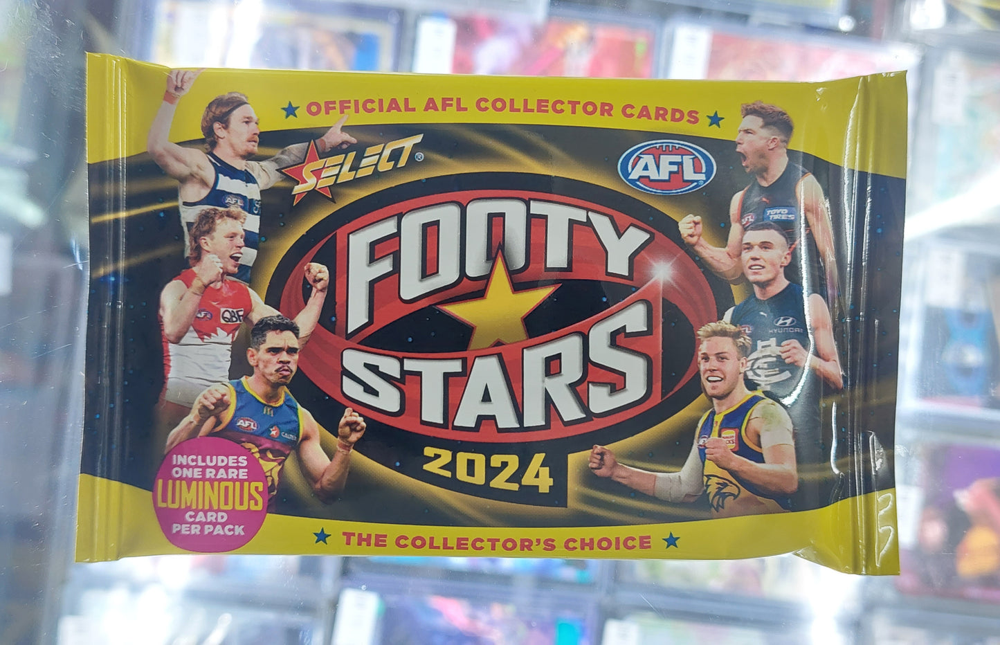 2024 AFL SELECT FOOTY STARS Retail Booster Pack 9 cards per pack.