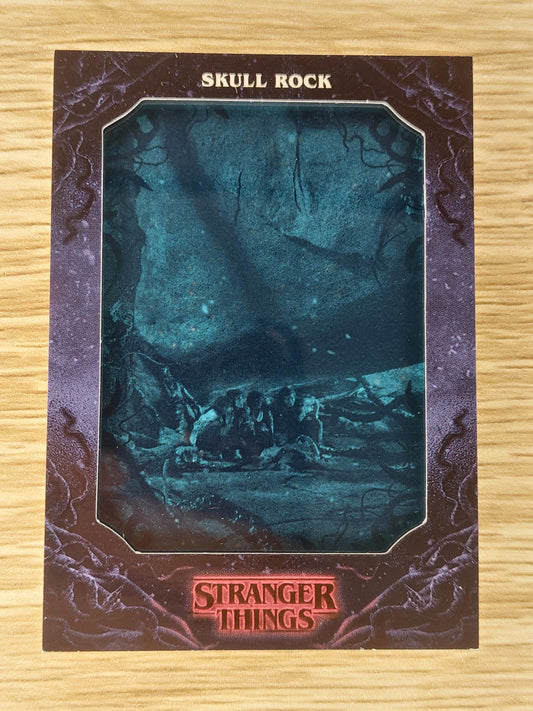 2023 Topps NETFLIX Zerocool Stranger Things Series 4 UD-4 Upside Down Shadowbox Skull Rock