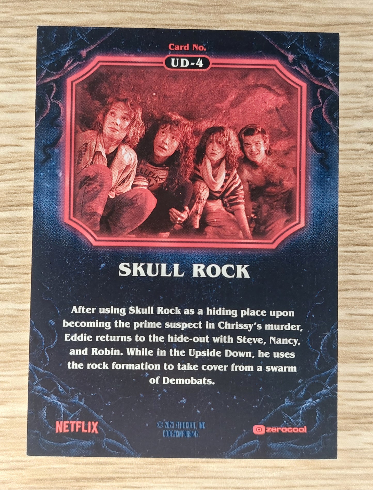 2023 Topps NETFLIX Zerocool Stranger Things Series 4 UD-4 Upside Down Shadowbox Skull Rock