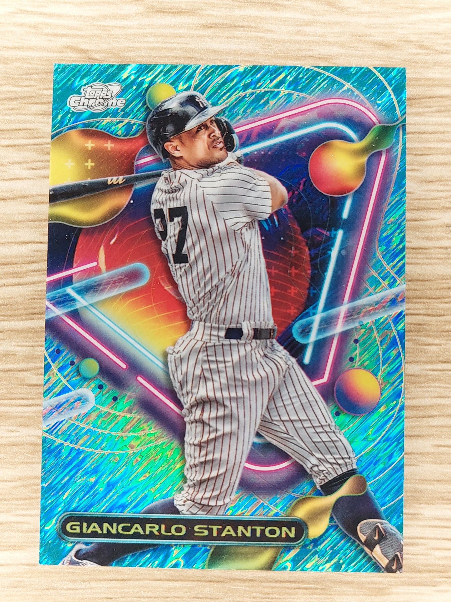 2023 Topps Cosmic Chrome Baseball #24 Giancarlo Stanton Green 032/199