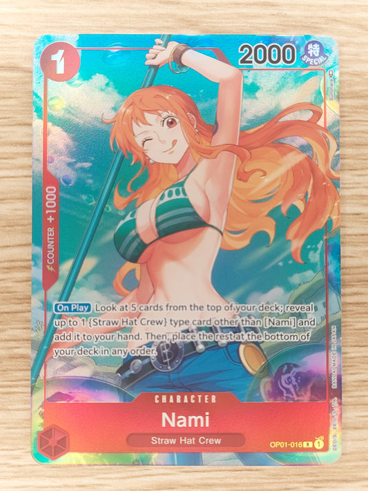 One Piece OP05-016 NAMI PRE Errata Alt. Art  Rare Romance Dawn