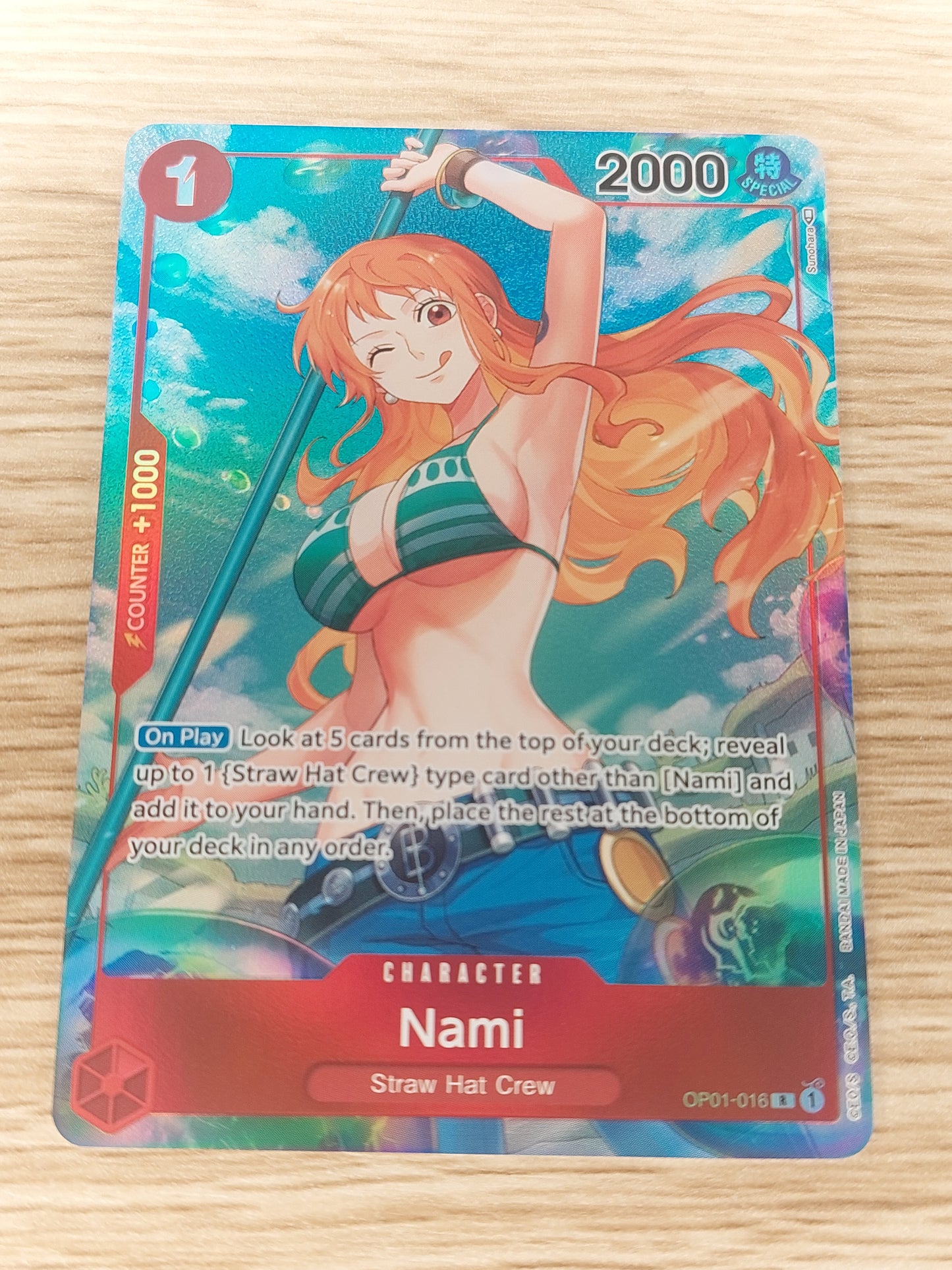 One Piece OP05-016 NAMI PRE Errata Alt. Art  Rare Romance Dawn