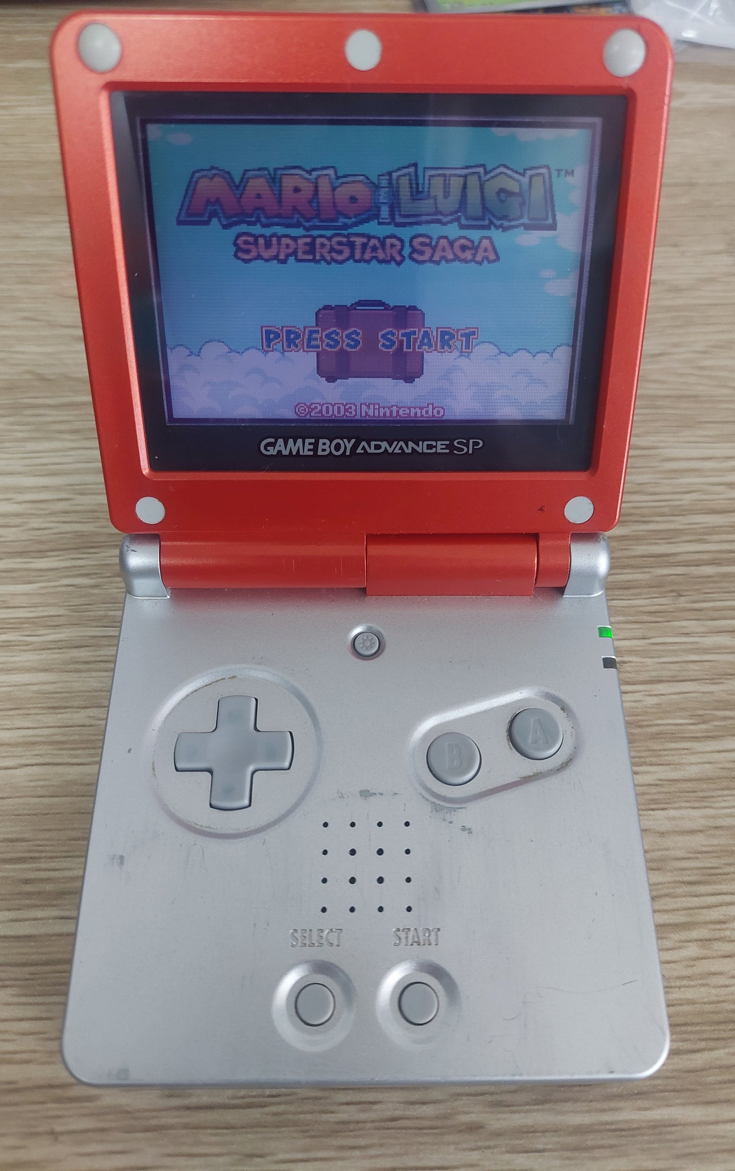 Original Nintendo Gameboy Advance SP Mario Edition in Good Condition, NEW Battery, Tested Inc.charger.