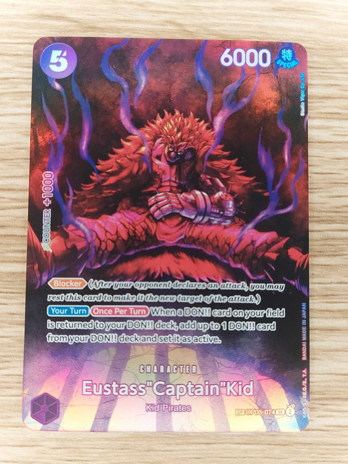 Eustass Captain Kid SP OP05-074 SR - One Piece 500 Years in the Future- English