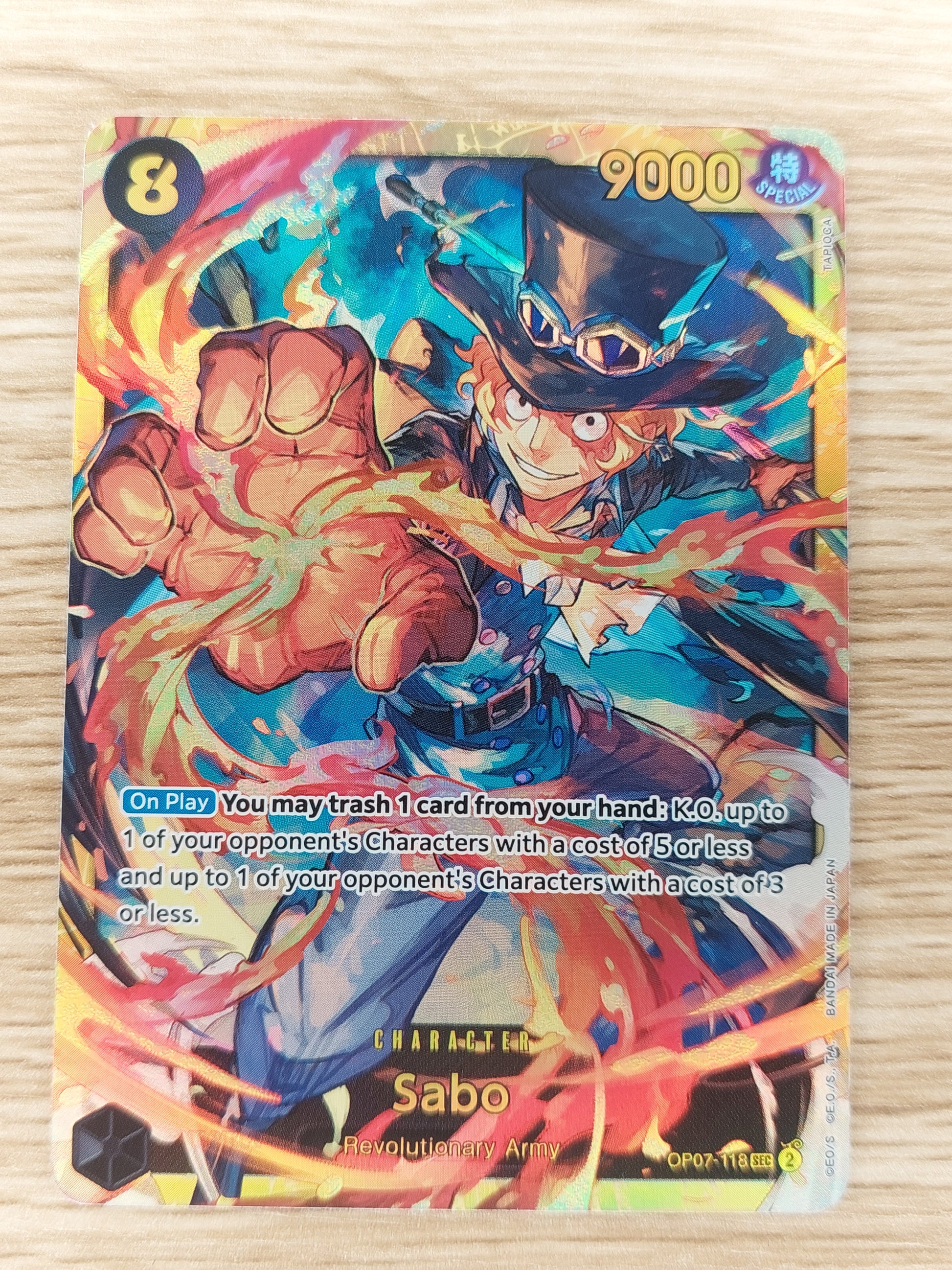 Sabo OP07-118 - SEC - 500 Years in the Future - One Piece Card - Engli Boomerang Collectables Sabo OP07-118 - SEC - 500 Years in the Future - One Piece Card - Engli Boomerang Collectables