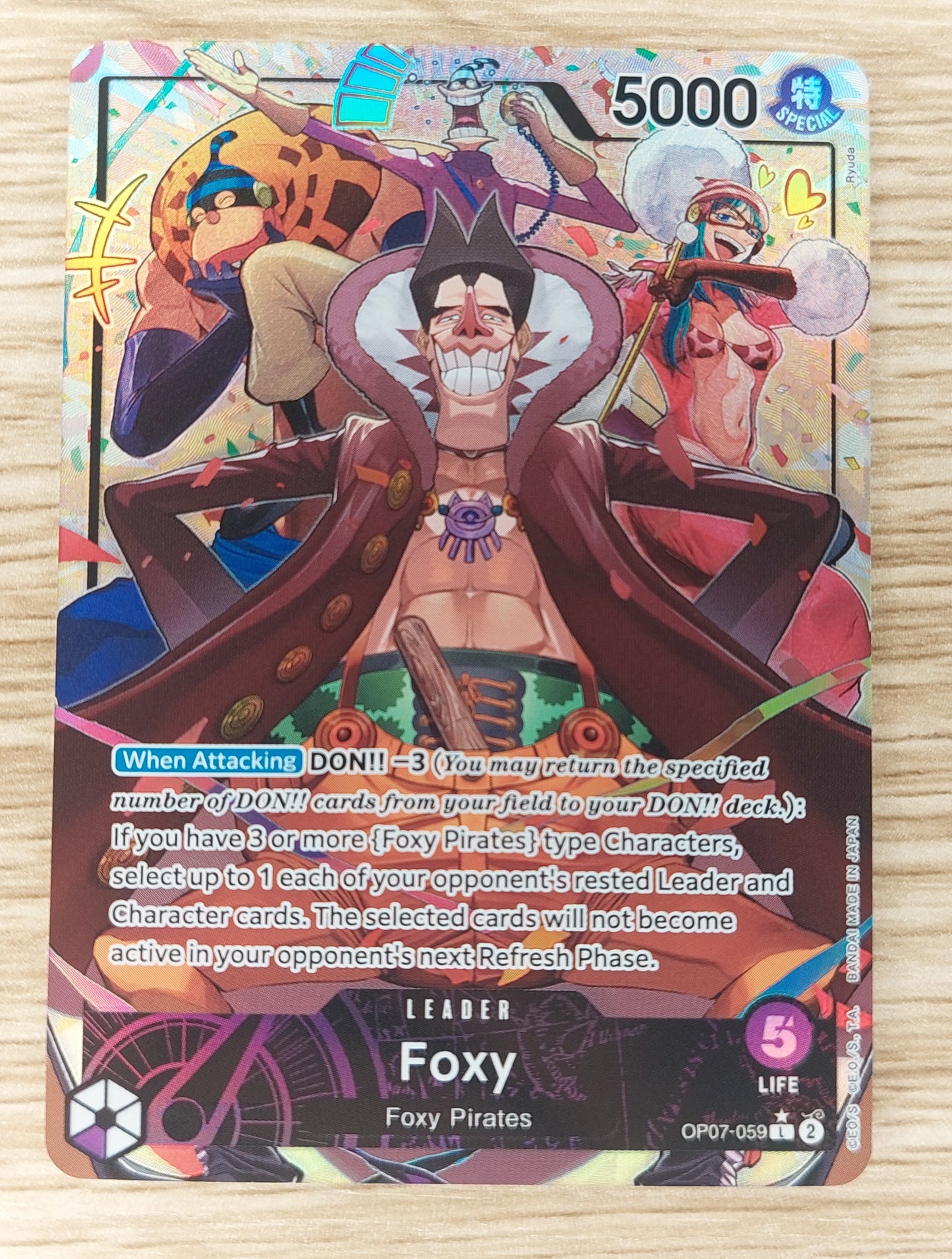 English Leader Foxy (Alt Art) OP07-059 ONE PIECE 500 Years in the Future