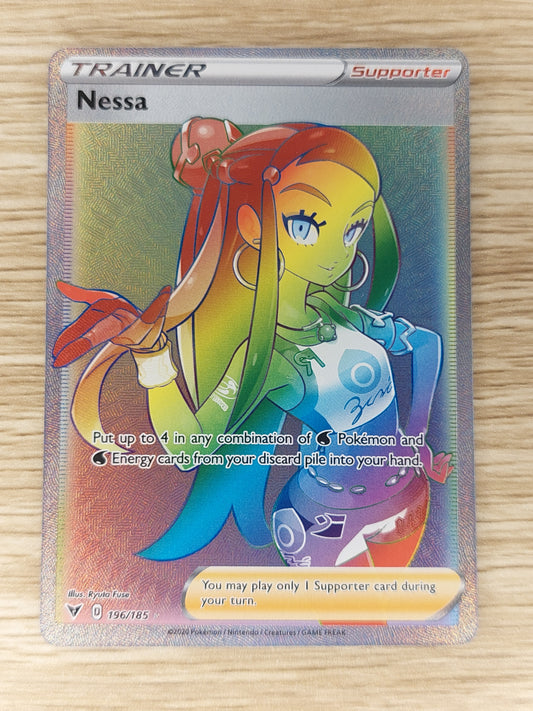 Trainer Rainbow Nessa - 196/185 - Secret Rare - Vivid Voltage - NM/M - Pokemon Card