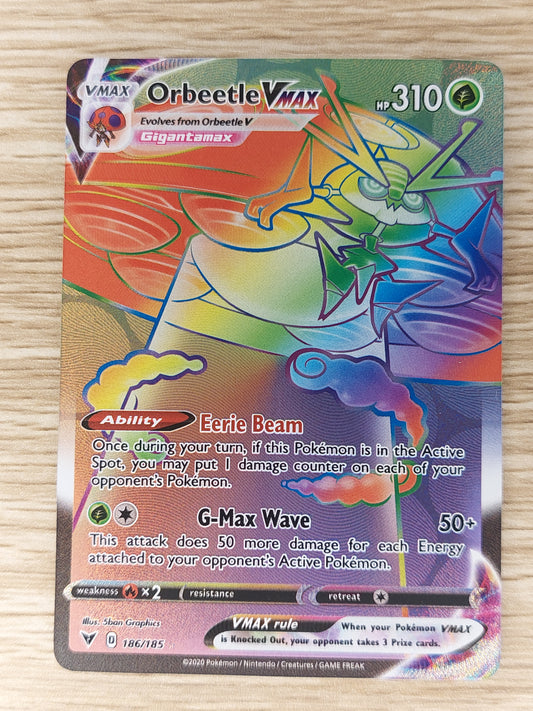 Orbeetle Vmax - 186/185 - Secret Rare - Vivid Voltage - NM/M - Pokemon Card