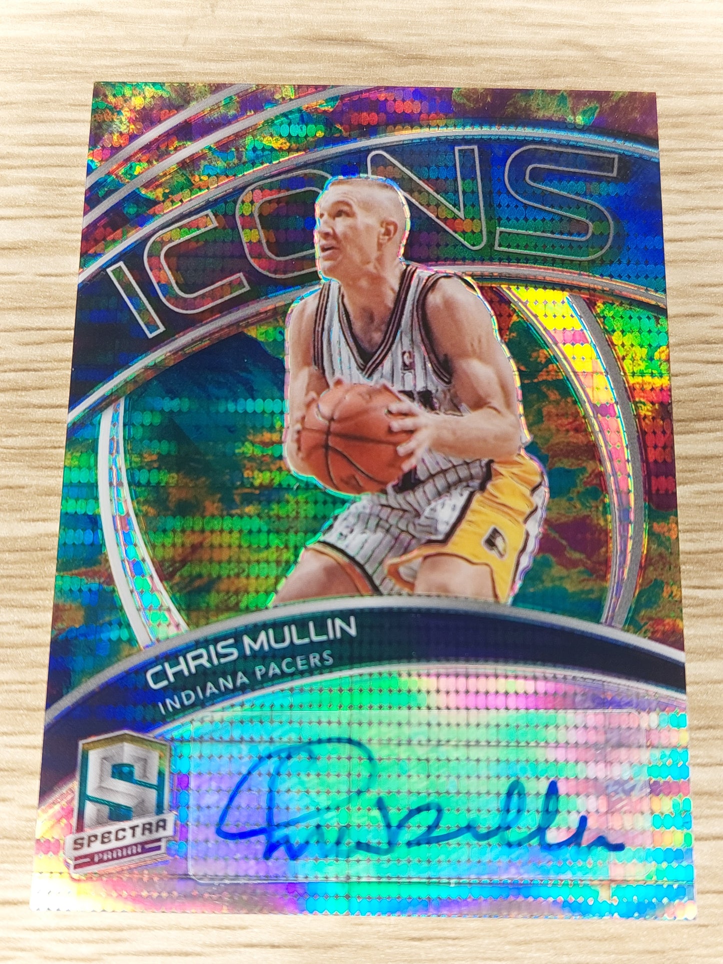 Chris Mullin 2020-21 Panini Spectra Celestial Prizm Icons Pacers HOF AUTO 09/35