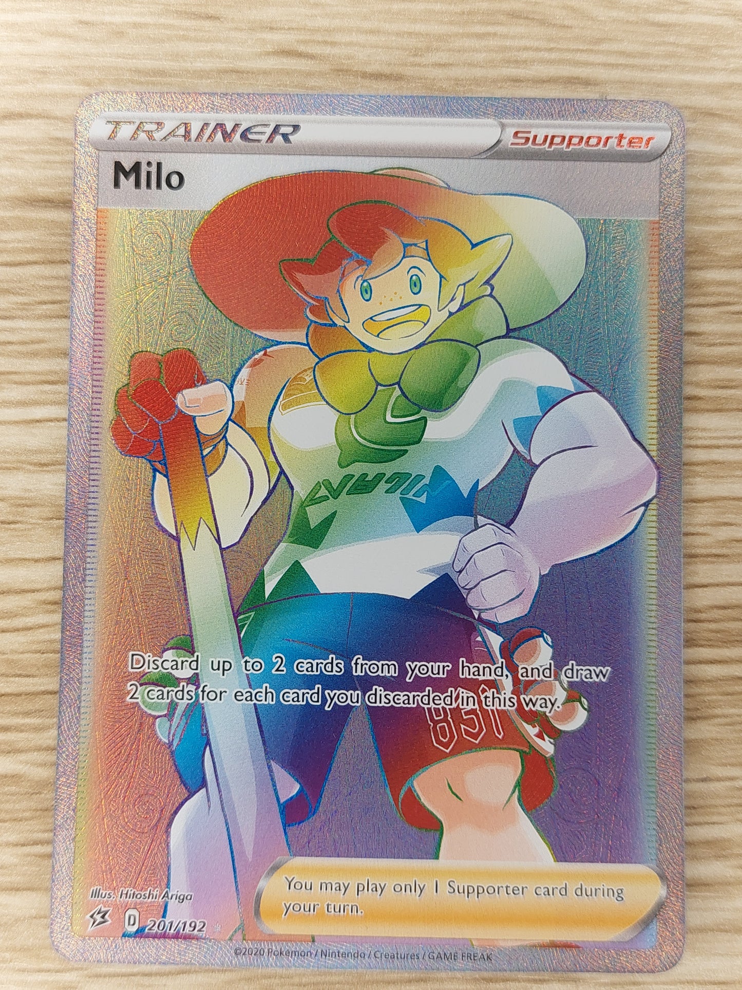 Rainbow Milo Trainer - 201/192 - Pokemon Rebel Clash Sword Shield Secret Rare  NM