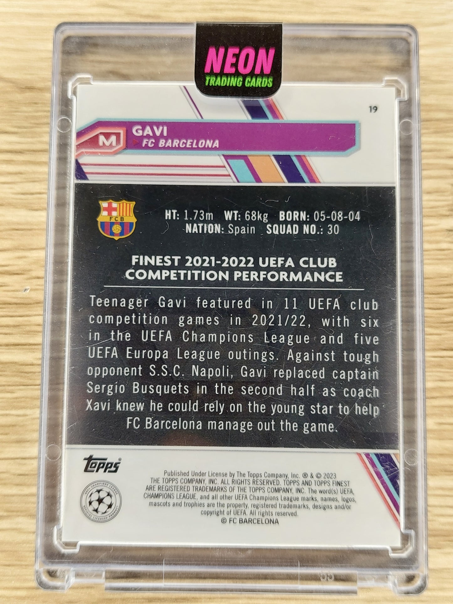 Topps Finest UEFA Champions League #19 GAVI Red Refractor 2/5 SSP