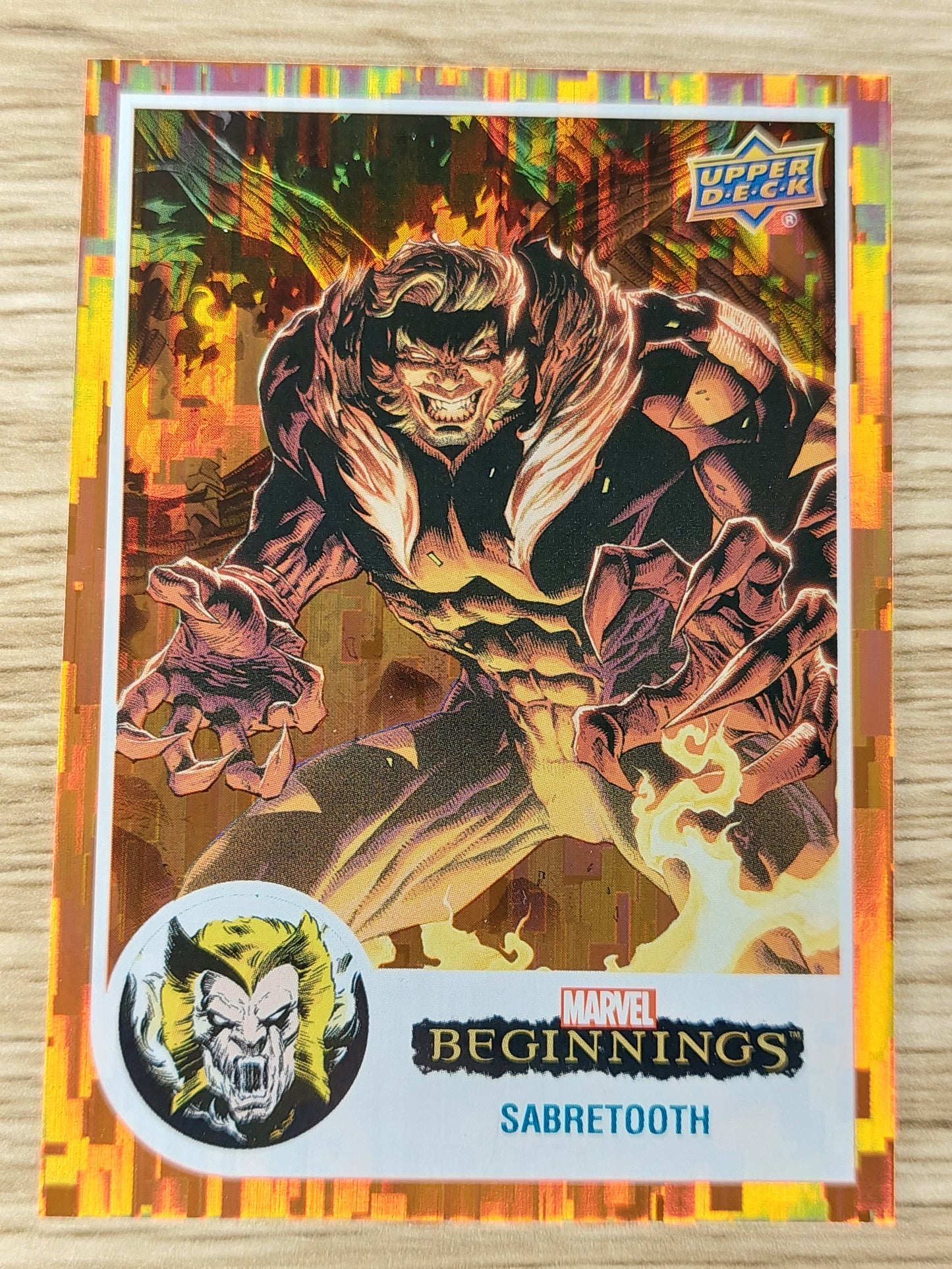 Upper Deck Marvel Beginnings Vol 2 Series 1 #79 Orange Rainbow Bridge Sabretooth 104/199