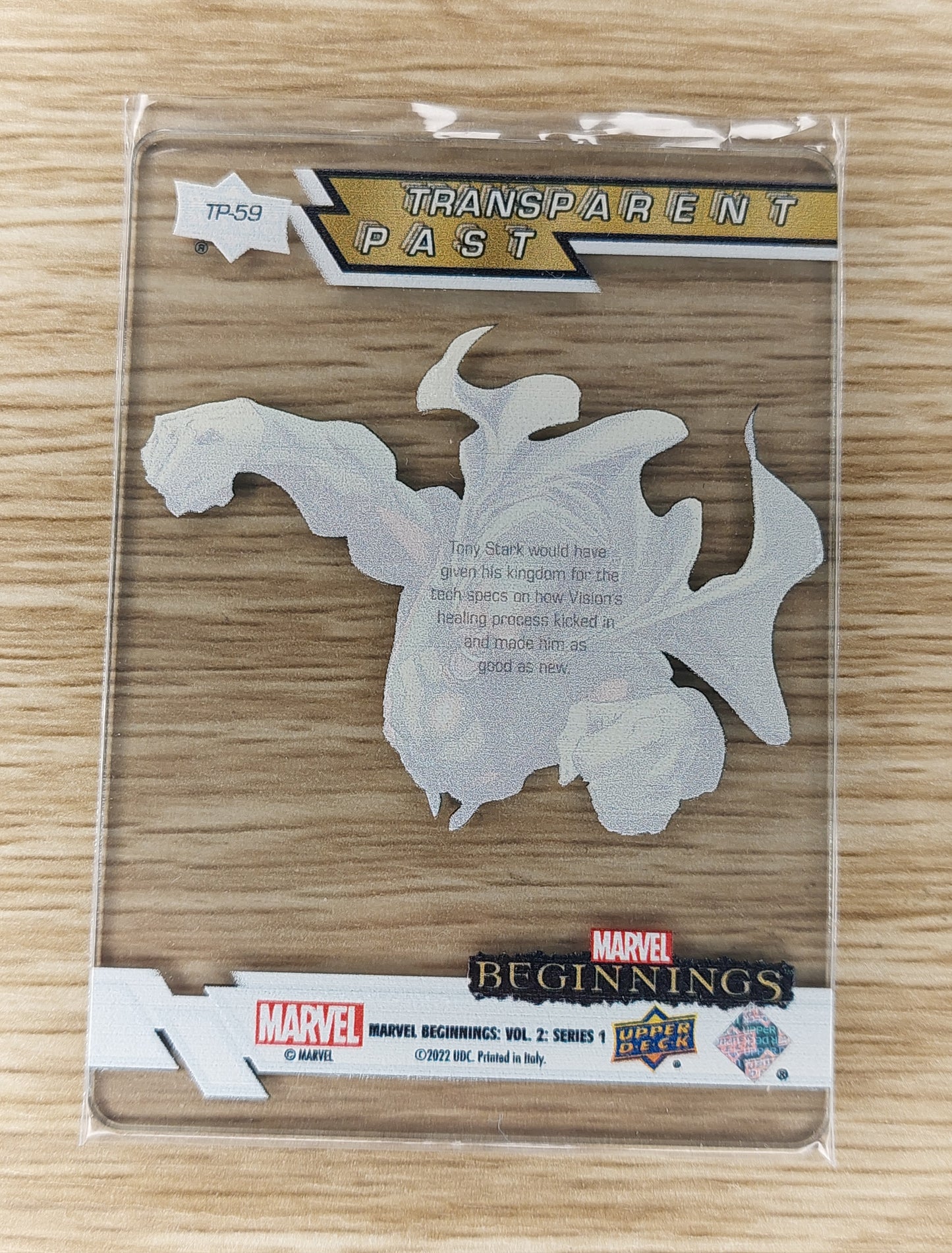 Upper Deck Marvel Beginnings Vol 2 Series 1 TP-59 Vision Transparent Past Insert