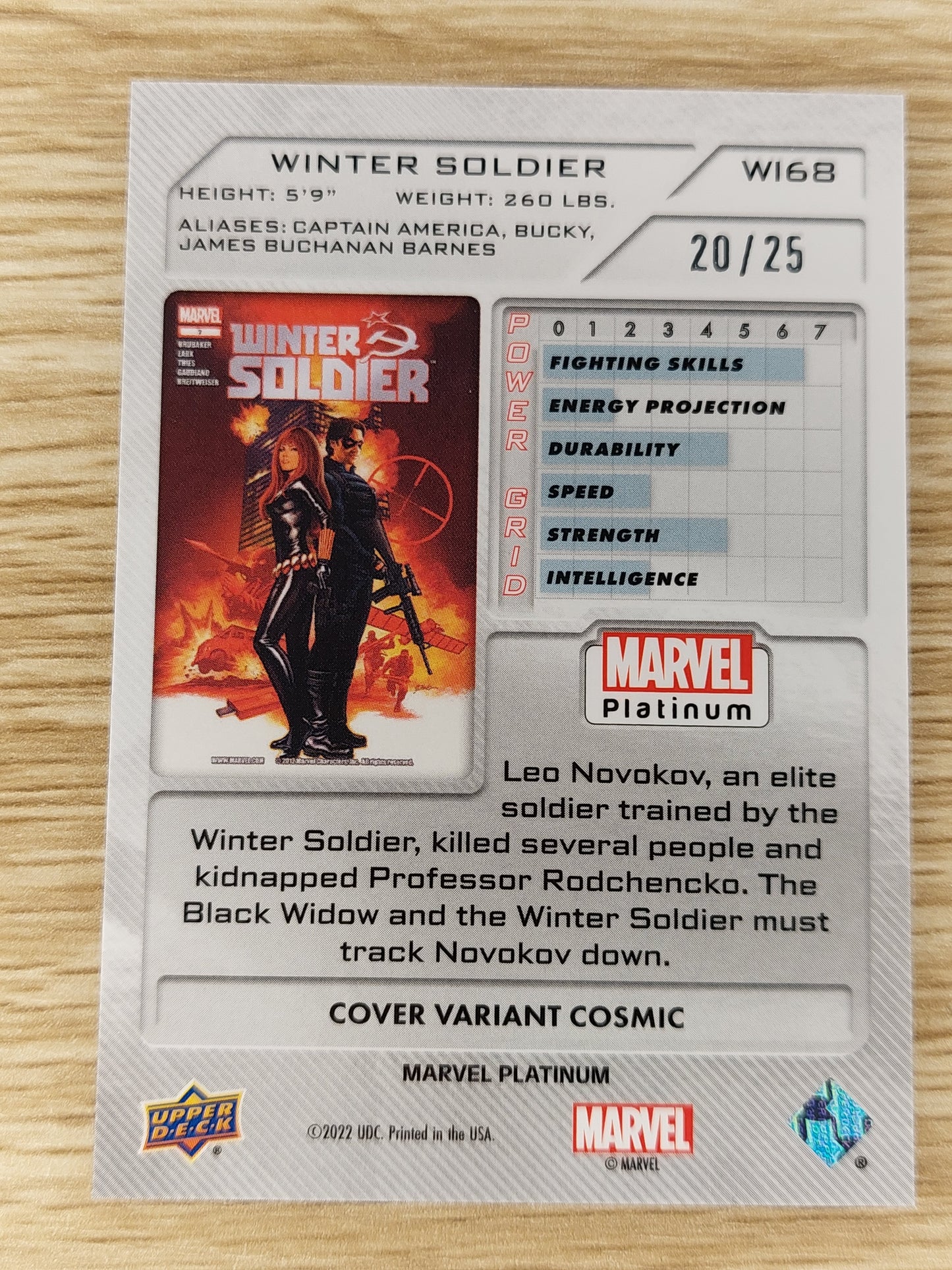 Upper Deck Marvel Platinum W168 Winter Soldier Cover Variant Cosmic 20/25