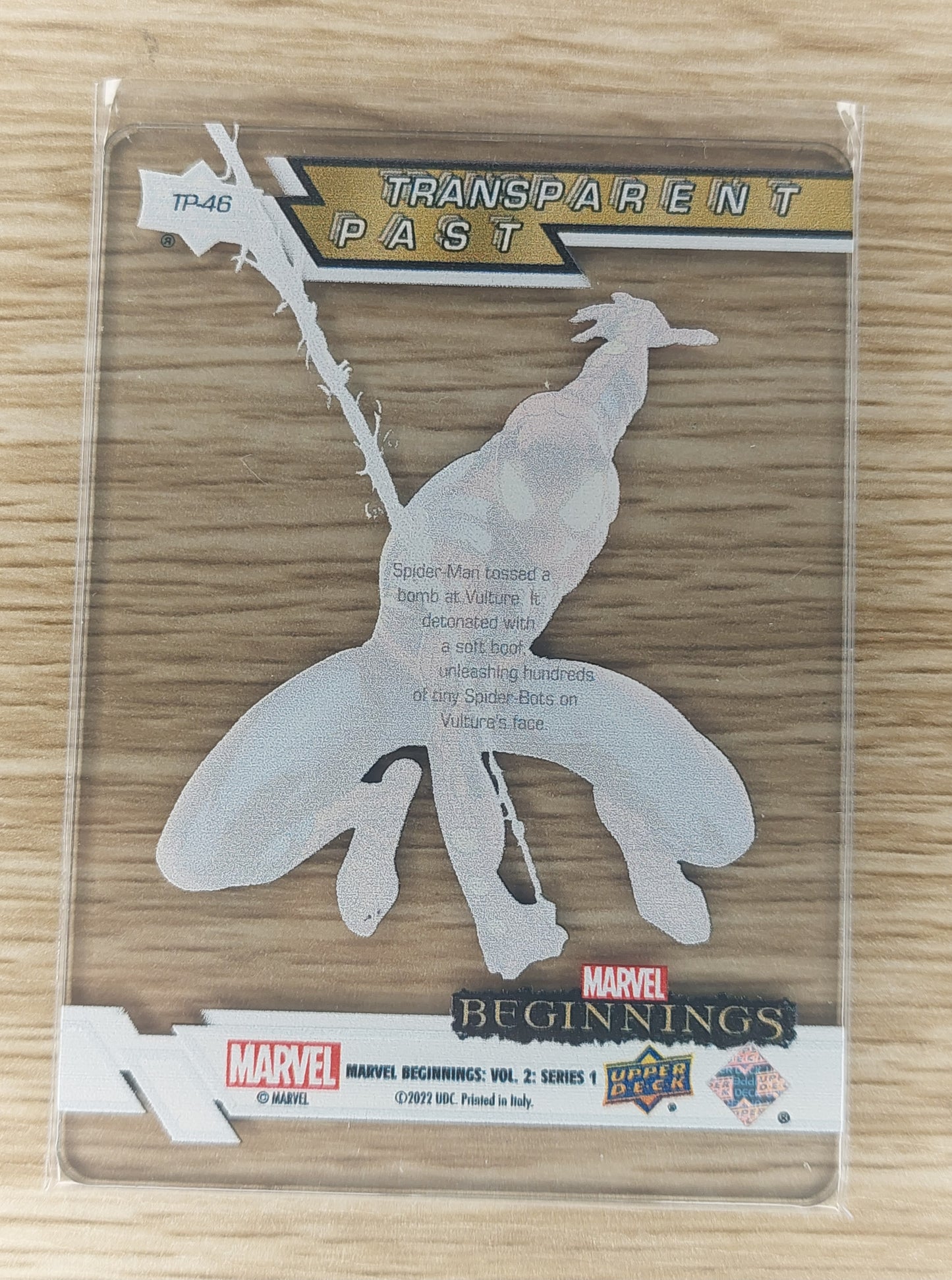 Upper Deck Marvel Beginnings Vol 2 Series 1 TP-46 Spider-Man Transparent Past Insert