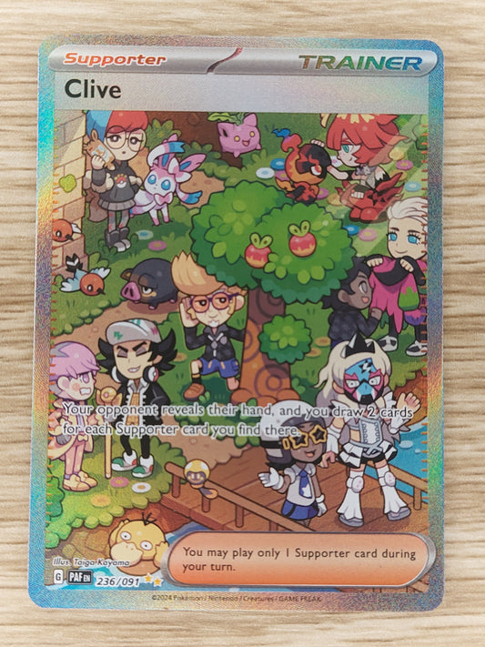 Clive 236/091 Paldean Fate Special Illustration Rare Pokemon NM