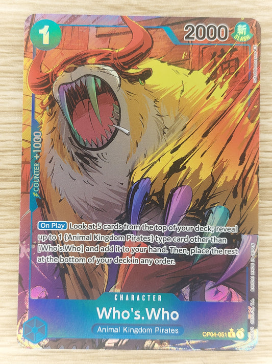 Who's Who OP04-051 Alt Art One Piece TCG OP4 Kingdom Of Intrigue