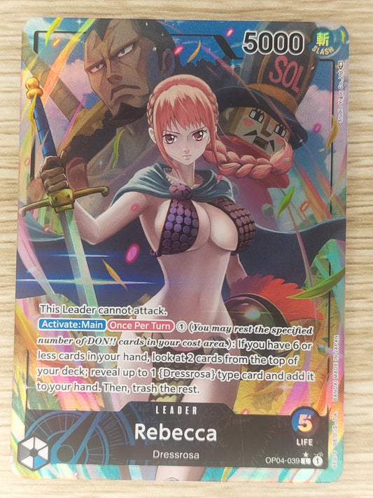 One Piece Rebecca Alt Art Kingdoms of Intrigue English OP04-039 TCG