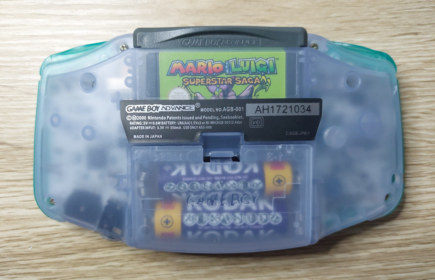 2000 Nintendo Gameboy Advance AGB-001 Brand new Lavender Pikachu case,IPS Backlit screen w/color brightness adjustable touch Game not included.