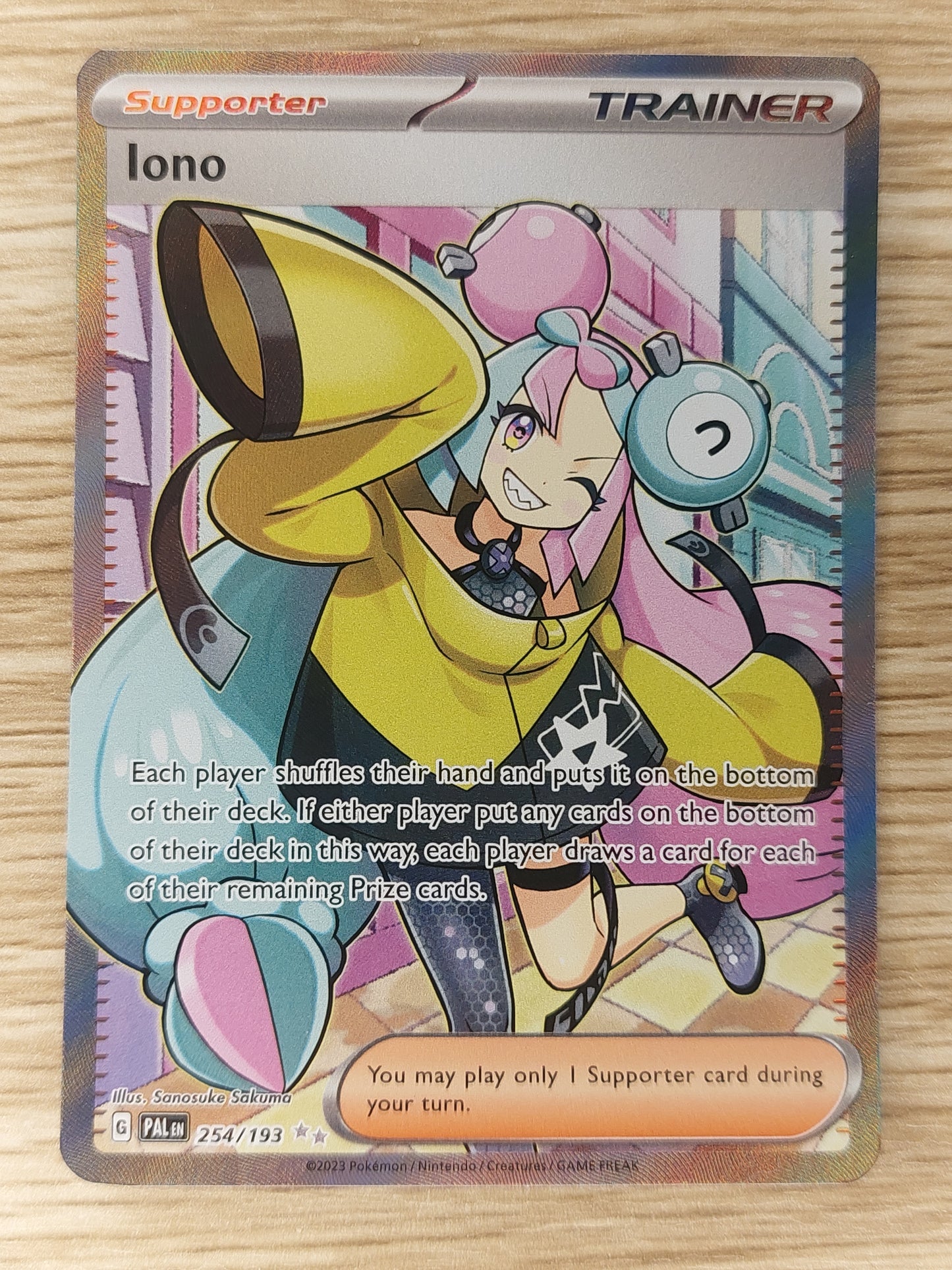 Pokémon TCG Iono Scarlet & Violet - Paldea Evolved 254/193 Holo Ultra Rare