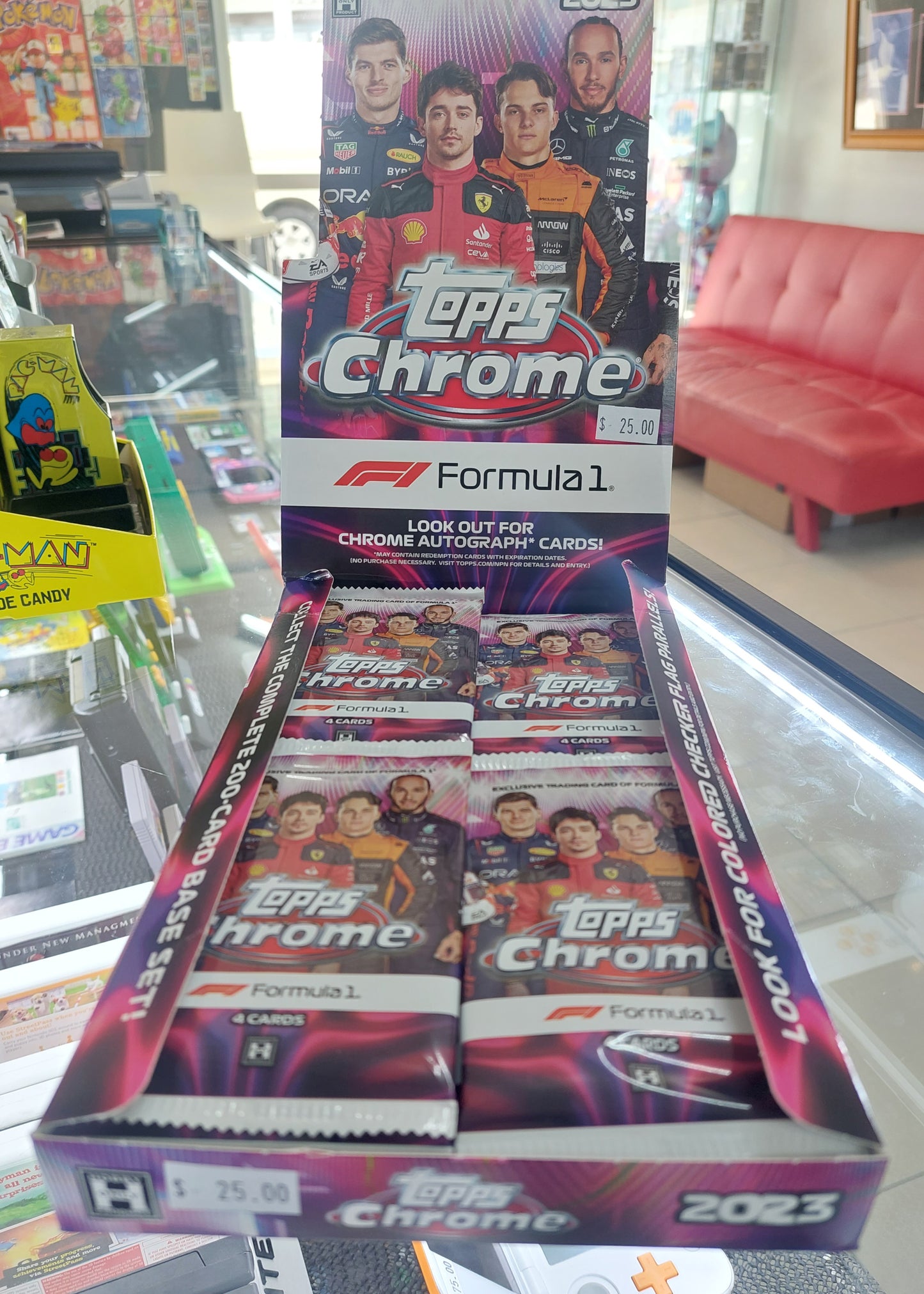 2023 TOPPS CHROME FORMULA 1 F1 RACING SEALED HOBBY PACK FROM AN UNSEARCHED BOX