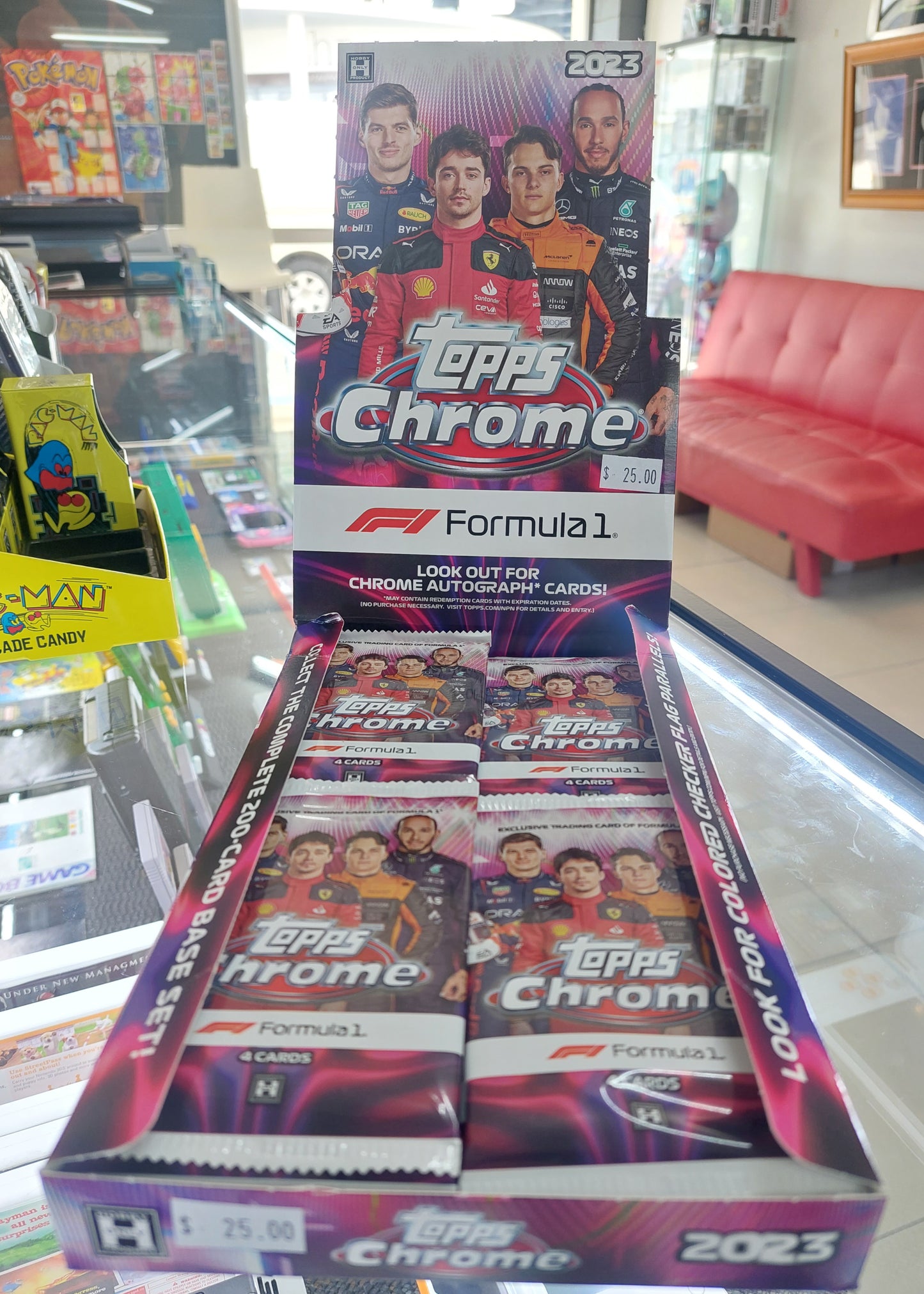 2023 TOPPS CHROME FORMULA 1 F1 RACING SEALED HOBBY PACK FROM AN UNSEARCHED BOX