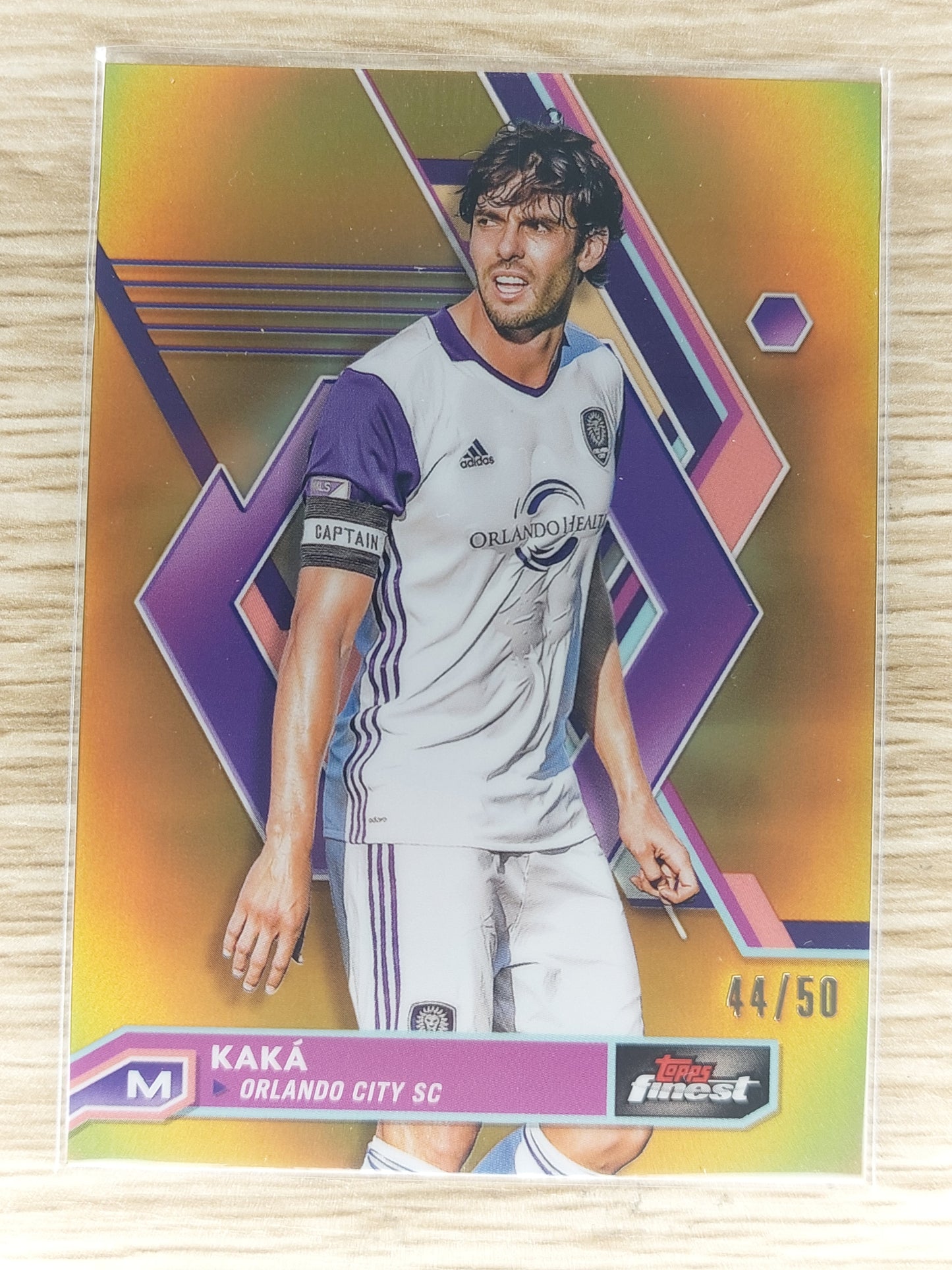 2023 Topps Finest MLS Soccer #106 Kaka Gold #/50 Orlando City SC