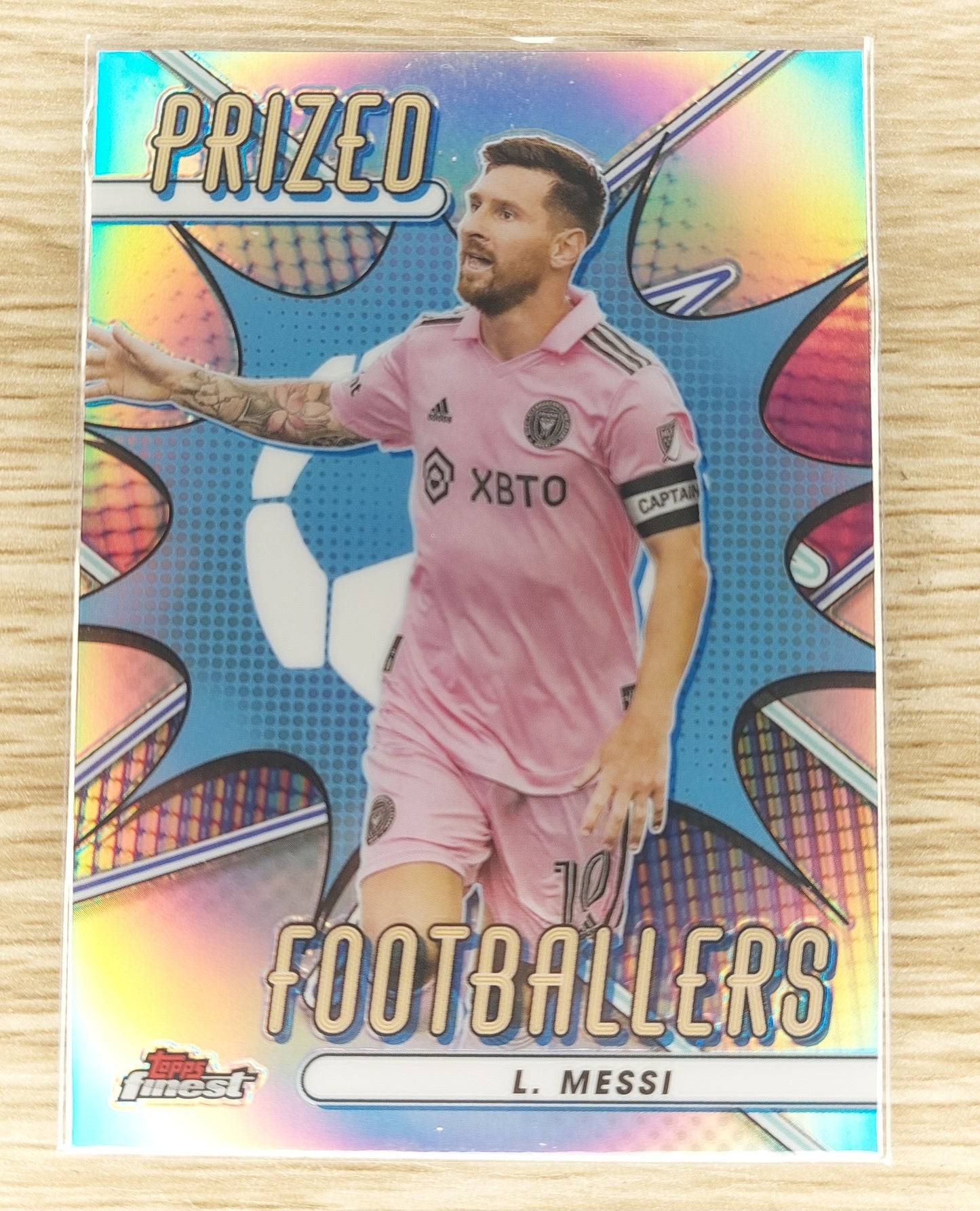 2023 Topps Finest MLS Soccer Lionel Messi Prized Footballers PF-17