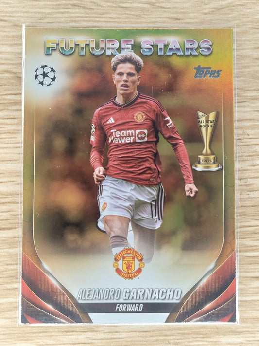 Topps 2023-24 Champions League #115 Alejandro Garnacho Gold Future Stars #/50