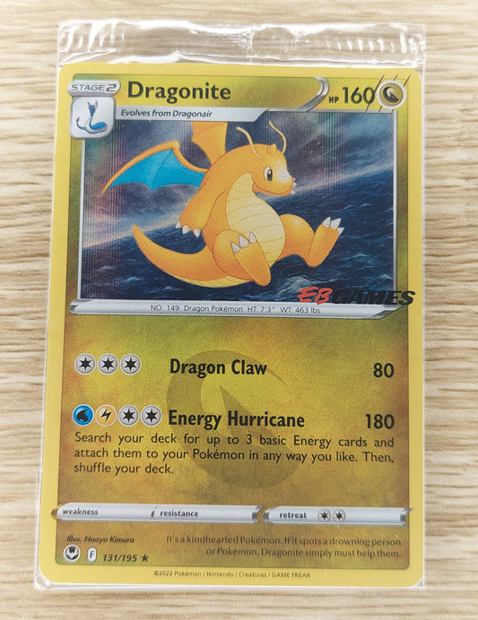 Dragonite Holo EB Games Exclusive Stamped Promo 131/195 Pokemon Card