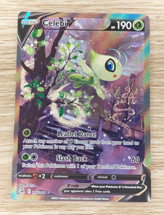 2021 Pokemon Fusion Strike 245/264 Celebi V Alt Art