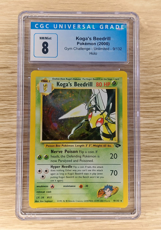 2000 Pokemon Gym Challenge 9/132 Koga's Beedrill Holo CGC 8