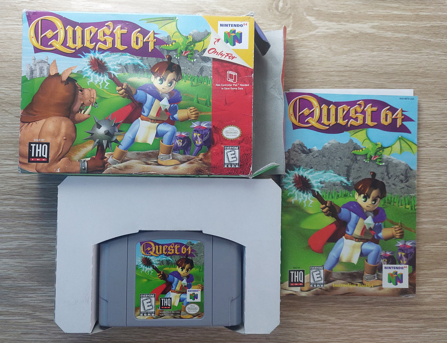 1998 Nintendo N64 (NUS-006  USA)QUEST 64 Complete & Boxed