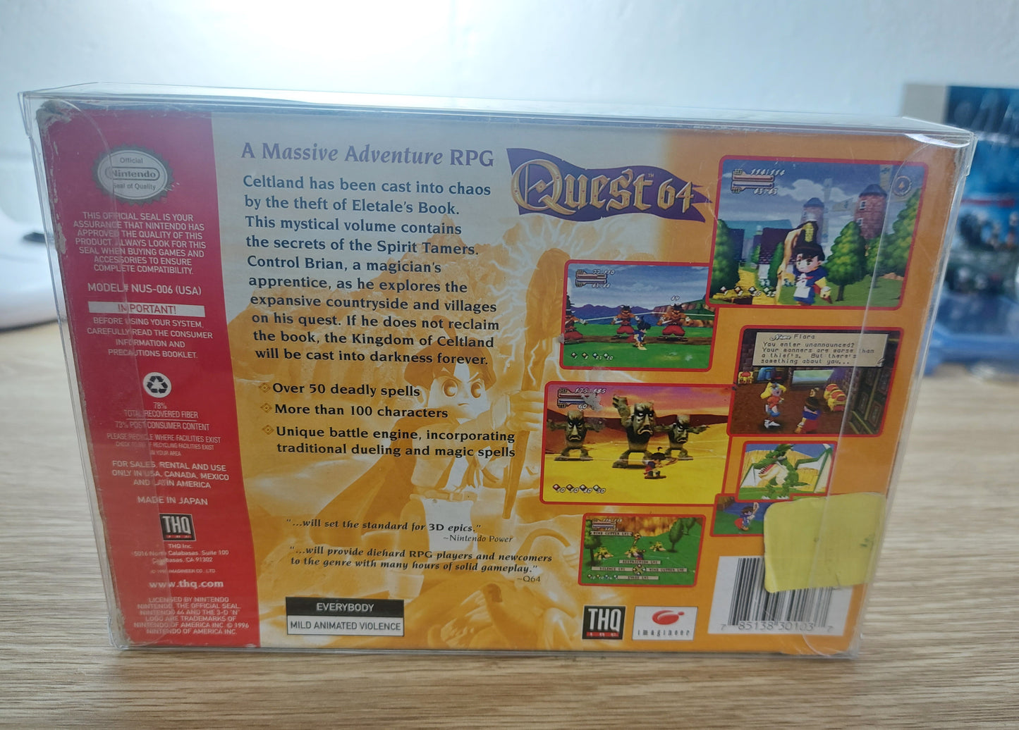 1998 Nintendo N64 (NUS-006  USA)QUEST 64 Complete & Boxed